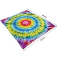 thumbnail image 4 of Rainbow Tie Dye Mandala Pattern Blanket,Comfortable Soft Flannel Throw Blanket,All Season,Warm Lightweight Blankets for Sofa Bed Couch Living Room Chair,50"x60", 4 of 4