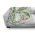 thumbnail image 3 of Letter B Soft Flannel Fleece Blanket, Capital with Spring Herbs Flowers Petals Leaves Nature Harvest Swirls Vivid Image, Cozy Plush for Indoor and Outdoor Use, 50" x 60", Multicolor, by Ambesonne, 3 of 6