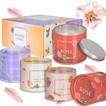 ASTRAEA 4 Pack Scented Candle Set for Home Scented, Jars Soy Wax Aromatherapy Candles 200H Burn Time for Women Stress Relief Relaxing Spa Birthday Valentine's Day Gift