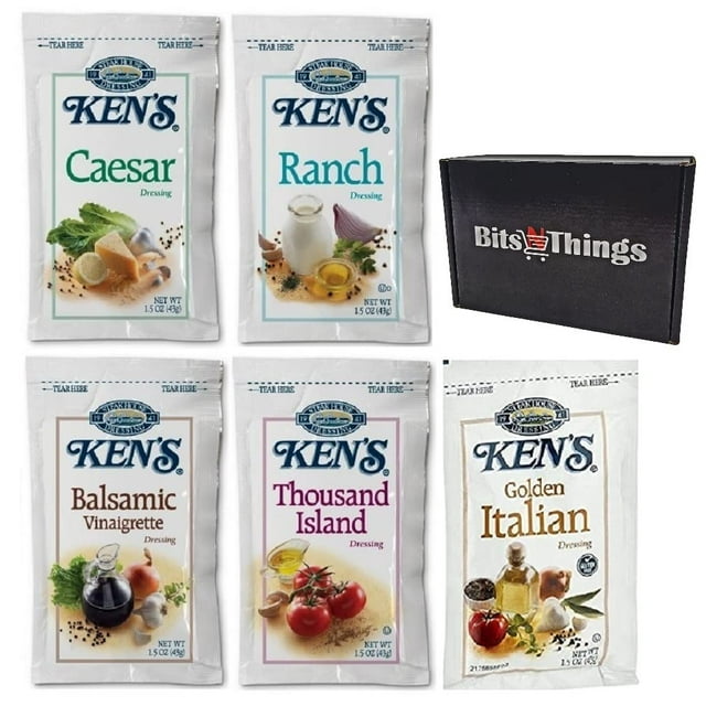 Ken's Salad Dressing Packets 5 Flavors 1.5 oz. (Caesar, Ranch, Balsamic