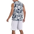 thumbnail image 2 of Honeii Hawaiian Style print basktball shirt for men and women, Unisex basketball jersey for Theme party-X-Large, 2 of 6