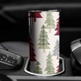 thumbnail image 3 of 20oz Multicolor Christmas Tree Pattern Skinny Tumblers Stainless Steel Tumbler with Lid and Straw,Vacuum Insulated Double Wall Travel Tumbler Cups with Cleaning Brush for Coffee,Tea, 3 of 6
