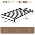 thumbnail image 2 of Twin Size Metal Bed Frame,Platform Twin Bed Frame with Arch Design,6 Inch Heavy Duty Strong Support Slats,Sturdy Mattress Foundation,Easy Assembly,No Box Spring Needed，Black, 2 of 8
