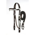 thumbnail image 2 of Tough 1 Bridle Royal King V Headstall Silver Trim Full Dark Oil 18-803, 2 of 2