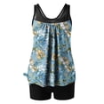 thumbnail image 4 of BRGZLK Womens Tankini Bathing Suits Tops Two Piece Tummy Control Blouson Swim Tank Top with Shorts Modest Tankinis Swimsuits, 4 of 5