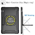 thumbnail image 3 of Dteck Shoulder Strap Case for Samsung Galaxy Tab S7 FE SM-T730/T736B 12.4-inch 2021,Shockproof Rubber Heavy Duty Hybrid Kids Friendly Protective Drop-Proof Handle Kickstand Cover,Black, 3 of 8