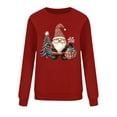 thumbnail image 4 of Makaor Sweatshirt for Women Long Sleeve Christmas Crew Neck Tops Santa Graphic Pullover Tees Fleece Cute Vacation Clothes, 4 of 6