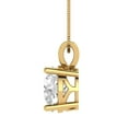 thumbnail image 3 of 3 ct Brilliant Round Cut Solitaire Moissanite 14k Yellow hypoallergenic Solid gold Designer Everyday Affordable Dainty Necklace Pendant with 16" Chain, 3 of 6