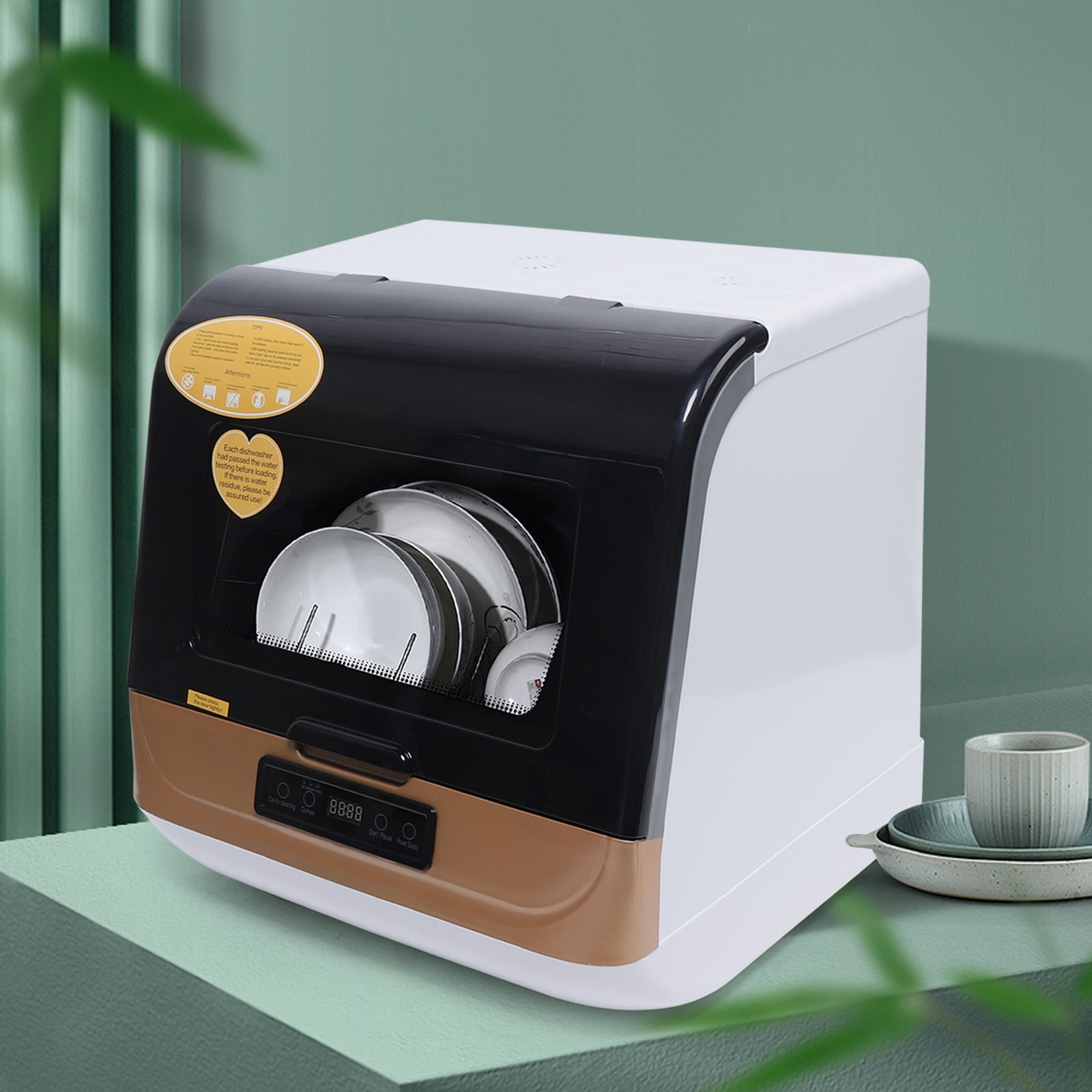 Dwellnix Mini Dishwasher, 12-20 Piece Capacity, Easy-to-Use Touch Panel & Remote Control, Fast Wash, Sterilization & Drying Modes, Ideal for Small Spaces