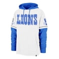 thumbnail image 2 of Men's-'47  White Detroit Lions Throwback Shortstop Pullover Hoodie, 2 of 3