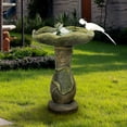 thumbnail image 2 of SunJet Concrete Bird Bath w/Frog Statue - 20.8'' High Bird Baths for Garden, Patio, Bird Lovers Gift, 2 of 9