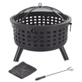 thumbnail image 2 of Pure Garden 26in Round Lattice Outdoor Fire Pit - Wood Burning Firepit, 2 of 5