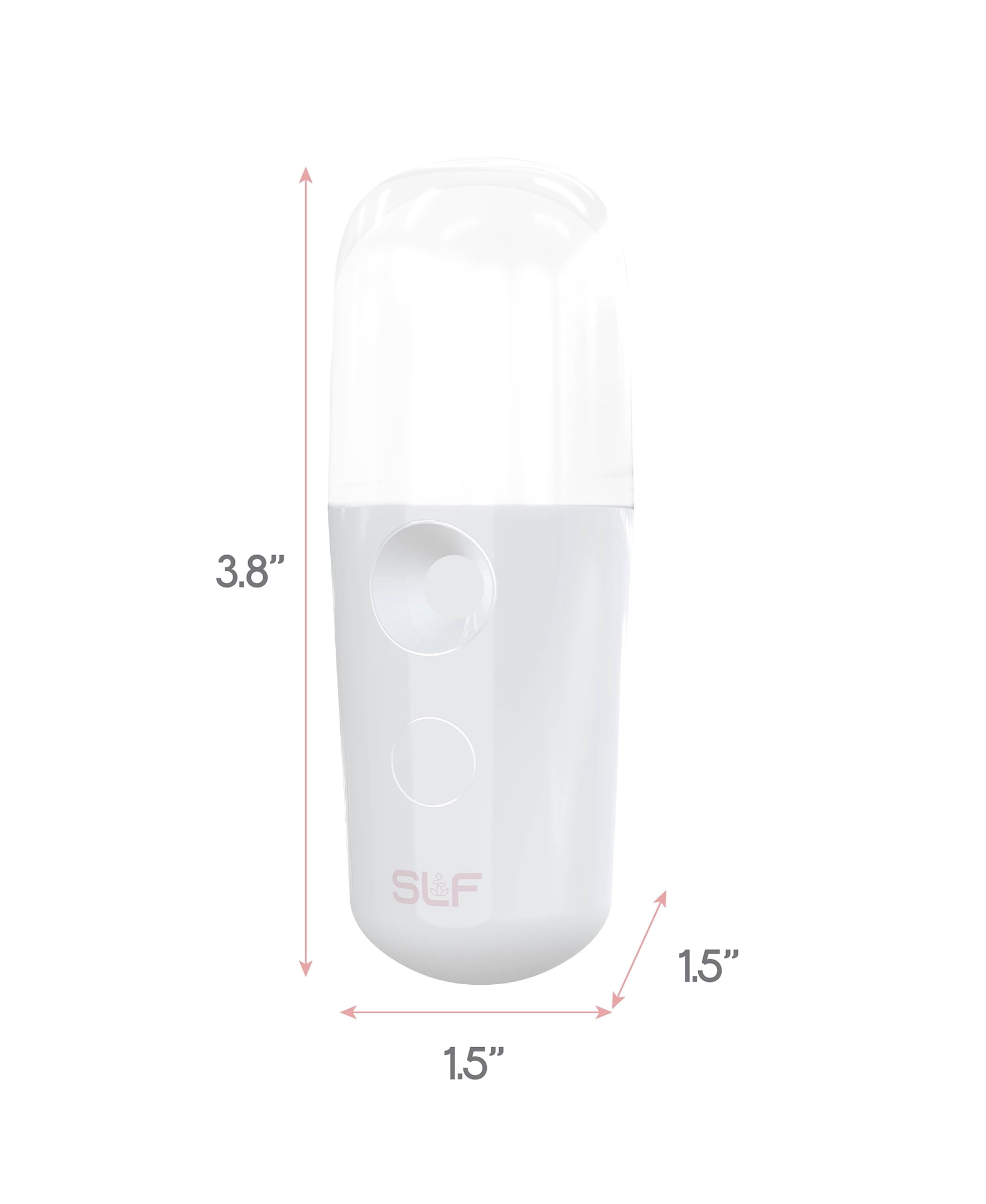 SLF Mini Nano Facial Mister, White, Rechargeable Face Mist Steamer