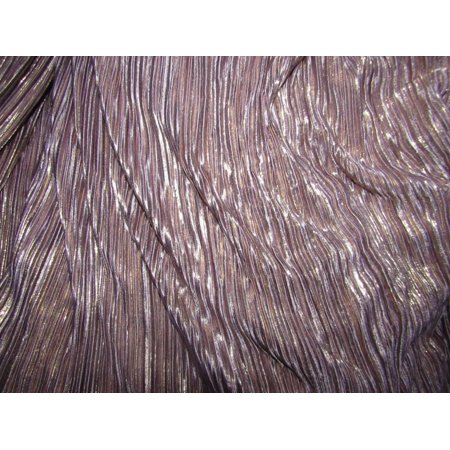 Lavender Pink x Gold Lurex Pleated Fabric ~ 58quot; wide