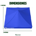 thumbnail image 2 of Repuesto de Toldo Lona 3x3 Azul Para Carpas  Inmatmex, 2 of 10