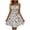 White, variant on Cami Dress for Women Printed Drawstring Square Neck Mini Dress Cinched Sleeveless Spaghetti Strap Dress with Ruffle Hem
