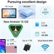 10 inch Android 13 Tablet, 8GB RAM+64GB ROM+512GB Expandable Computer Tablets PC, IPS Screen, 2+8MP Dual Camera, WiFi, BT, Google Certified Tablet