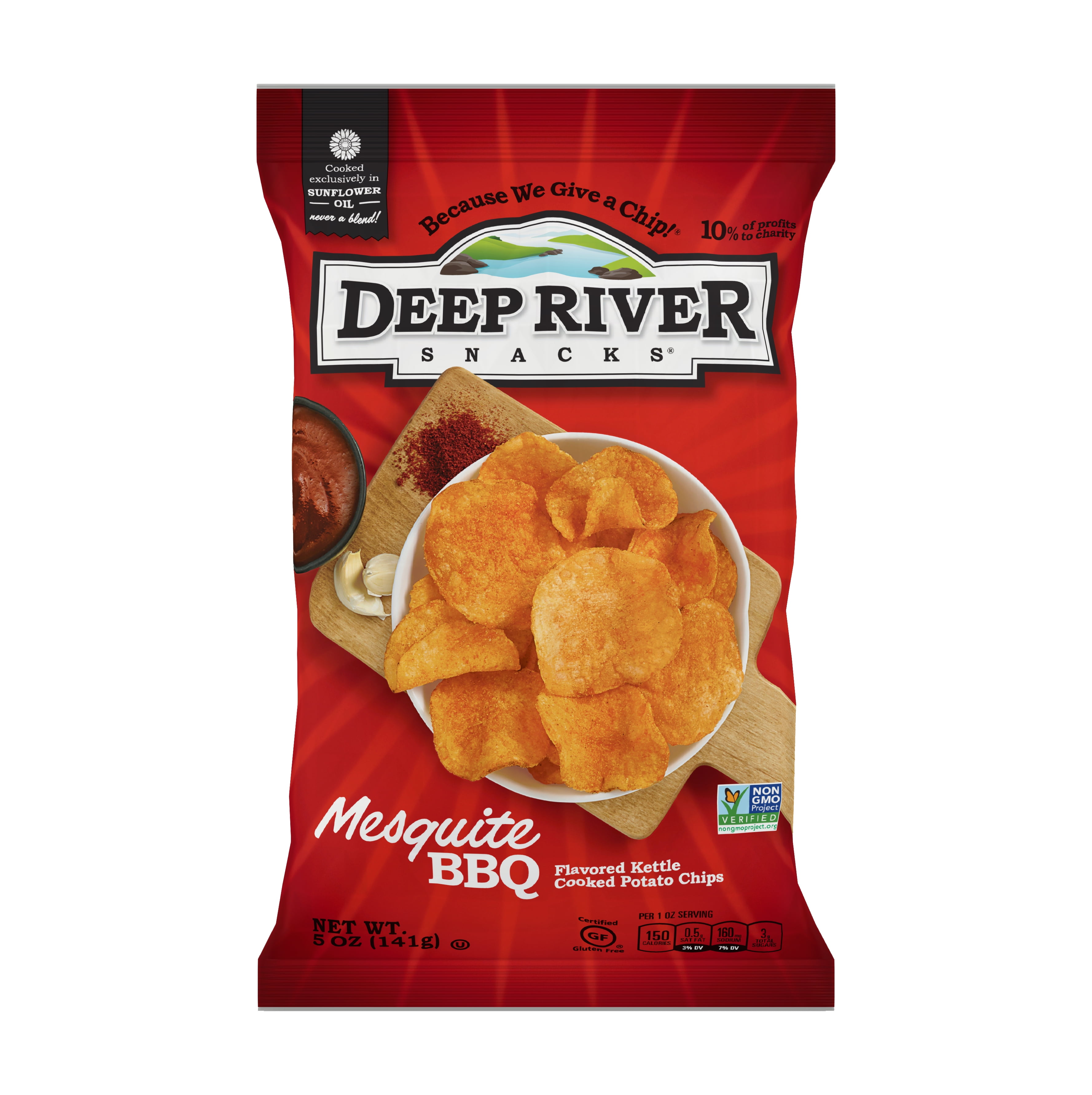 Deep River Snacks Mesquite BBQ Kettle Chips, 5 Oz., 12 Count Walmart