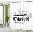 thumbnail image 4 of Ambesonne Saying Shower Curtain, Mountain Adventure Lettering, 69"Wx70"L, Charcoal Grey White, 4 of 4