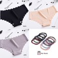 thumbnail image 1 of 3 unids/set Bragas sin costuras para mujer, ropa interior de seda deslizante, calzoncillos femeninos, Bragas de satén con volantes para mujer, Bragas suaves para niña Tan Jianjun unisex, 1 of 2