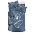 thumbnail image 1 of Juego de cama contorno floral gris, 1 of 4