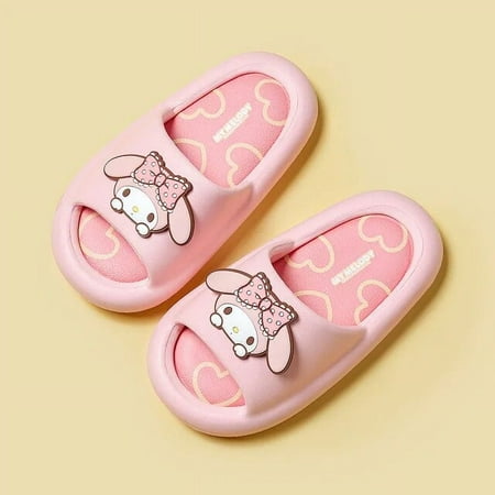 

GQ Kawaii Sanrio Slippers Kuromi Flip Flops Home Outdoor Slipper Hello Kitty Indoor Bathroom Women Summer Beach Anti-Sli Shoes Soft