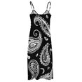 thumbnail image 5 of Black White Paisley Pattern Design Sleeveless Dress Woman Fashion Long Dresses Women's Summer Suit Dress Summer 2025 Women, 5 of 7