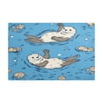 thumbnail image 6 of Qxltty Cute Otter Pattern Leather Drying Mat for Kitchen Countertops Coffee Mats Hide Stain Quickly Absorbs Water Tableware Decor, 6 of 6