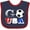 Navy and Red, variant on Inktastic Go, USA- Soccer, Football Boys or Girls Baby Bib