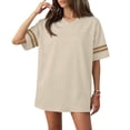 thumbnail image 2 of longantii Jersey Shirts for Women Y2k Solid Color Football Jerseys Oversized Short Sleeve V Neck Athletic T-Shirts Casual Loose Streetwear Summer Tops Practice Sports Uniforms Khaki XXXL, 2 of 7