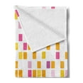 thumbnail image 2 of Orange and Pink Soft Flannel Fleece Throw Blanket, Simple Mosaic Background Abstract and Geometric Modern Concept Graphic, Cozy Plush for Indoor and Outdoor Use, 50" x 60", Multicolor, by Ambesonne, 2 of 5