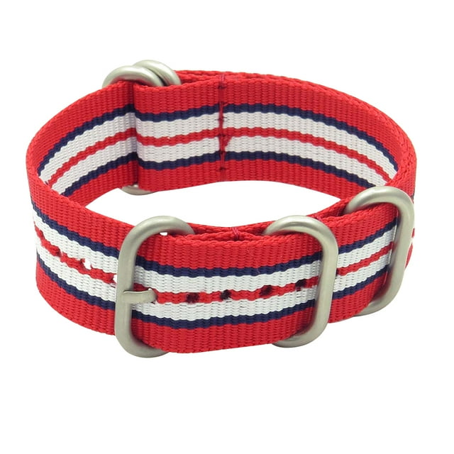 StrapsCo Nylon 5 Ring OnePiece Watch Strap