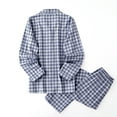 thumbnail image 3 of Yaltungu Pajama Sets for Men Plaid Pants Button down Long Sleeve Shirts with Pocket Casual Sleepwear 2 Piece Outfits, 3 of 3