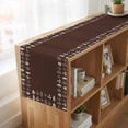 thumbnail image 6 of Table Runners 90 Inches Long Dress Scarves, Rustic Botanical Farmhouse Coffee/Dining/Kitchen Table Runner for Living Room, Japanese Herb on Brown Simple Art 13x90 Inch, 6 of 9