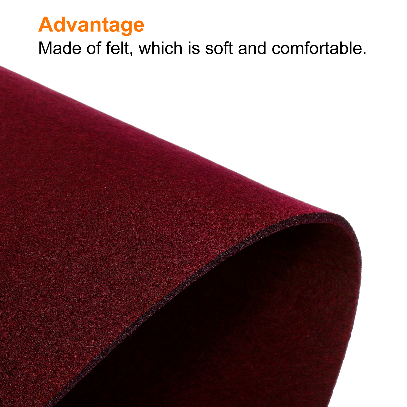 Unique Bargains Desk Mat Protector, Felt Dual Side Mouse Pad Writing Red 30x60