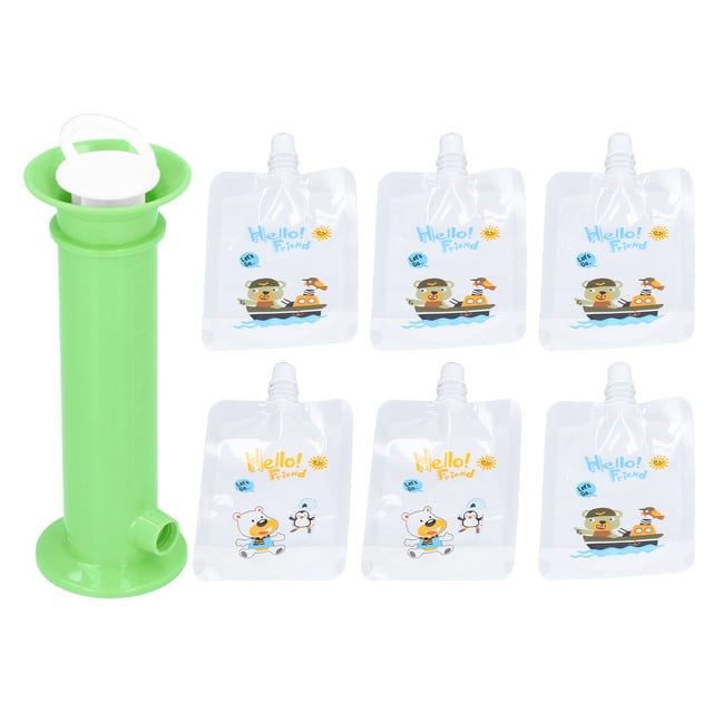 Fabricante de bolsas de comida para bebés puré exprimidor de alimentos a prueba de fugas relleno de puré de frutas cierre de cremallera doble sanitario para el hogar para Anggrek Otros