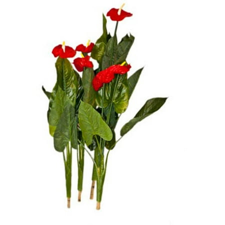 ALEKO 41" 4 Red Calla Artificial Plant Flowers