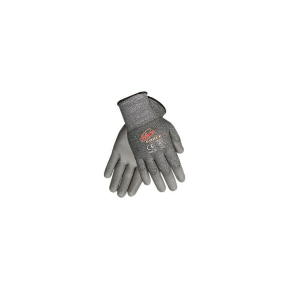 Memphis N9677L Ninja Force Polyurethane Coated Gloves, Large, Gray