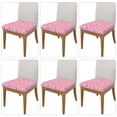 thumbnail image 2 of Honeii Pink Donut Print Square Cushion Cover with Elastic Band & Ties,Sofa Cushion Covers,Furniture Protector for Living Room,Washable Sofa Seat Slipcover-Six Piece, 2 of 7