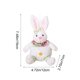 thumbnail image 3 of Conejito de Pascua de peluche, linda figura para fiestas navideñas, decoración personalizada, accesorio para escenas, figura de peluche., 3 of 7