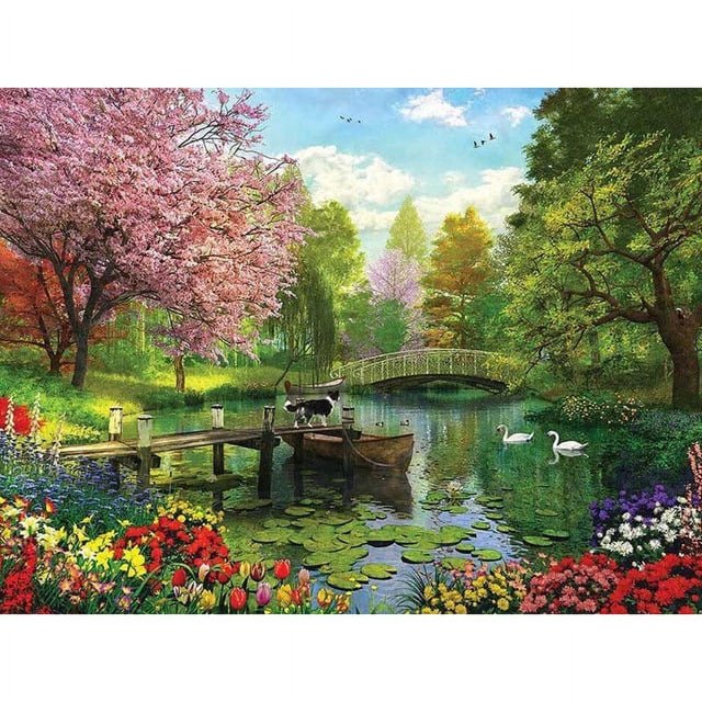30x40 cm 5D DIY Pintura de Diamante Completa, Paisaje del Atardecer, Pintura de Punto de Cruz de Lienzo de Diamantes de Imitación de Bricolaje por Número para Decoración de Pared Adultos Niños