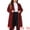 Burgundy, variant on DARING DIVA Women's Plus Size Elegant Peter Pan Collar Single Breasted Coat 1X Royal Blue
