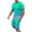 Mint Green, variant on Miqool Men's Big & Tall Gradient Color Short Sets 2 Piece Outfits Short Sleeve T Shirt & Shorts Casual Summer Tracksuits with Pockets