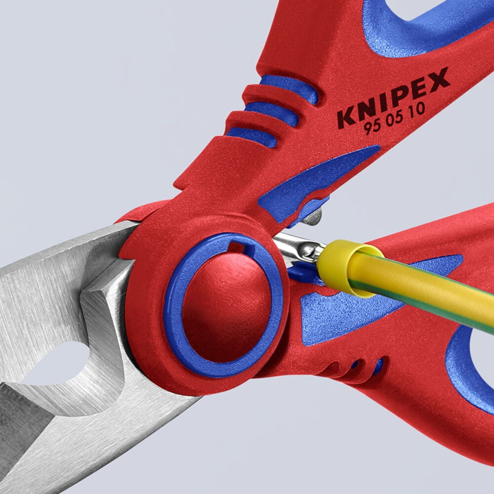Knipex 6-1/4 Inch Stainless Steel Electricians Shear With Crimper