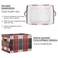 thumbnail image 2 of Yayeee Canvas Storage Basket with Handles for Shelves Fabric Bins Closet Organizer, Vibrant Red Tartan Pattern, 2 of 8