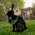 thumbnail image 4 of Acrylic Bunny Garden Decor, 17" Rabbit Yard Decor, Metal Yard Art Animals Garden Stakes Rabbit Silhouette, Rabbit Yard Decorations Outdoor, Bunny Garden Art for Flowerbeds Planters Patios Lawn, 4 of 5