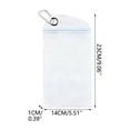 thumbnail image 3 of White PVC Waterproof Pouch, Zip Lock Travel Bag with Hang Hole, Reusable Storage Organizer for Toiletries and Towels, 3 of 8
