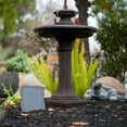 thumbnail image 3 of XBrand 28" Solar Water Fountain, 1-Tier, Outdoor Birdbath, Brown Resin, With Solar Panel, Solar Pump, Lawn and Garden, Garden Décor, Garden Water Feature, 3 of 12