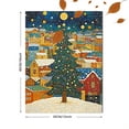 thumbnail image 3 of Christmas Tree Snowy Village Decorative Painting/Canvas Art， Perfect for Living Room， Bedroom， Dining Room， Office， Hallway， Kitchen， Entryway， Study Room， Hotel， Restaurant and Gallery Decor., 3 of 8