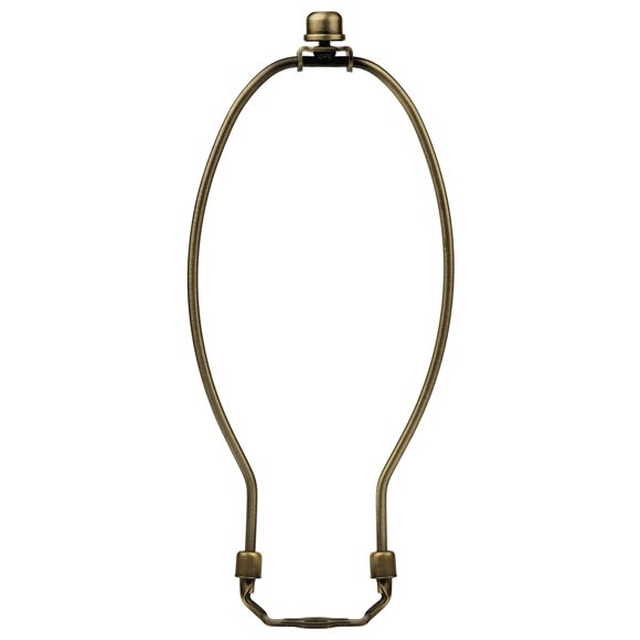 I Like That Lamp Complete Lamp Harp Set (1 Pack) - Antique Brass 10" Harp (Suitable for a 11" to 12" Lampshade) - Includes Harp, Saddle Holder Base & Finial - Harp Converter For Table and Floor Lamps
